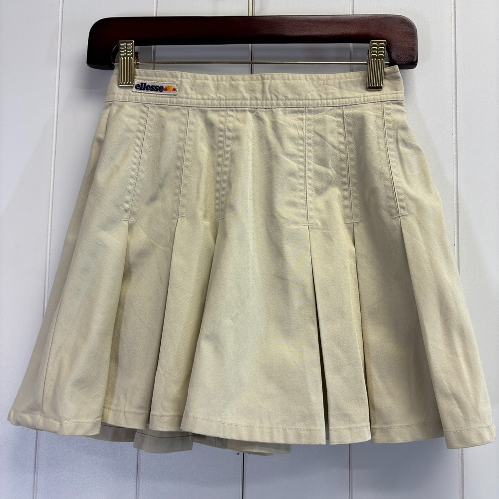 Vintage Ellesse Indie Sleaze Pleated Mini Skirt Women Size XS (40) Preppy Kawaii